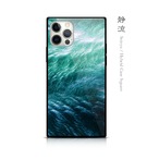 静流 - 和風 四角型 強化ガラスiPhoneケース