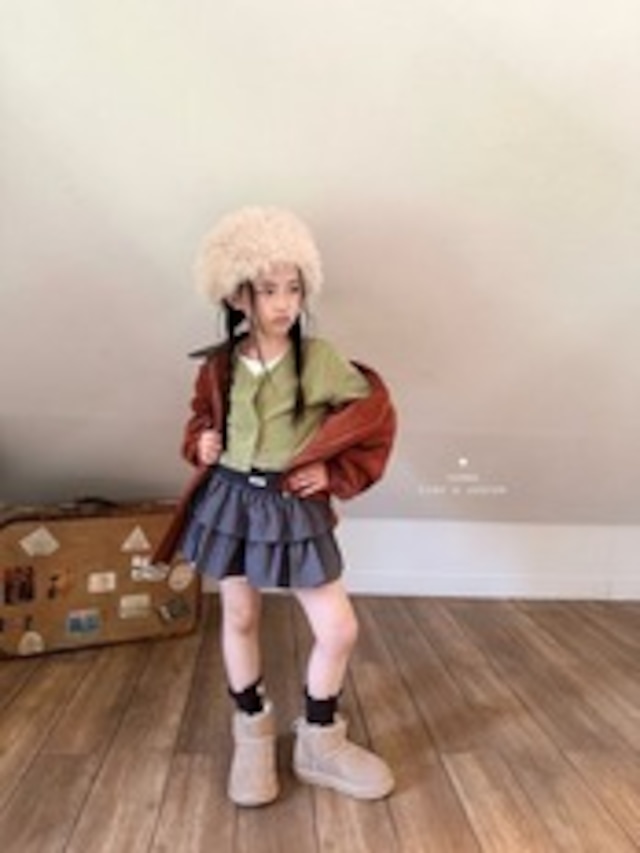 【予約】 comma カラージャケット　スエードブリック　T 26autumn 韓国ブランド　キッズ　女の子　小学生　コンマ　韓国子供服　トレンド