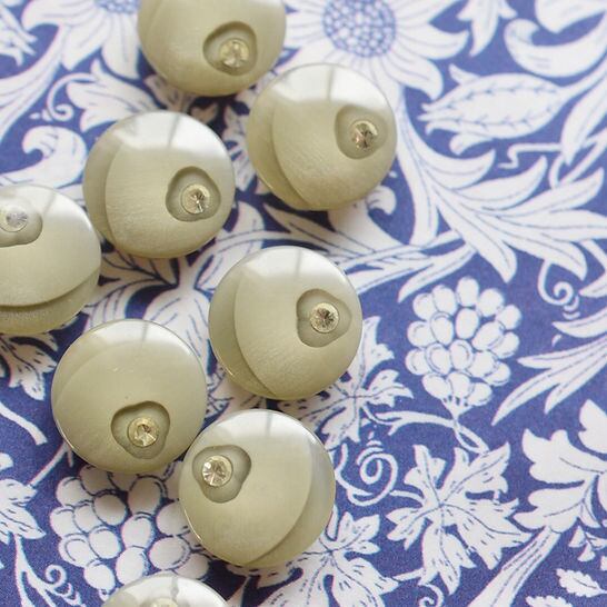 1粒ラインストーン×グラデーショングレー 15㎜