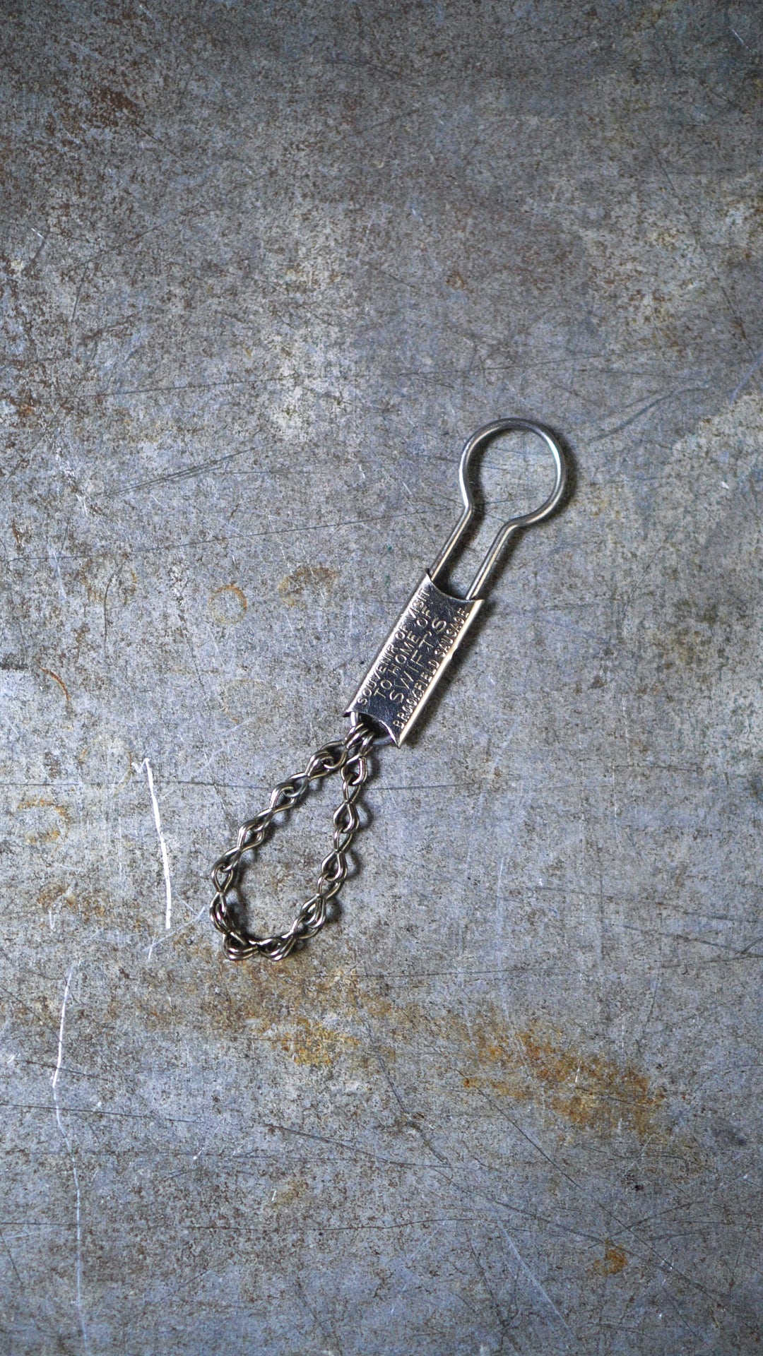 【1920-1930s】U.S. VINTAGE SWIFT'S BROOKFIELD SAUSAGE アドバタイジング キーリング 《キーホルダー ヴィンテージ》