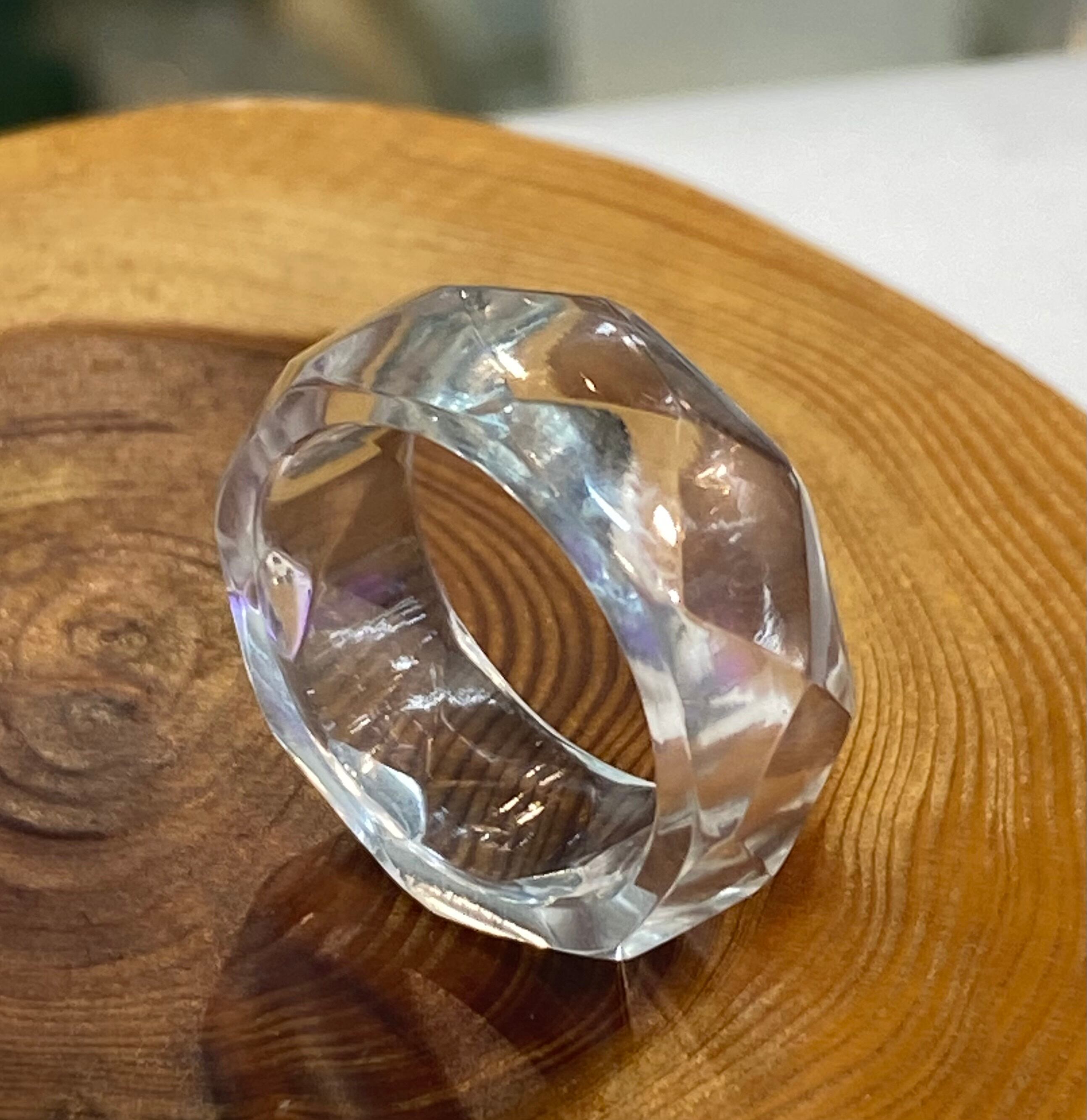 厳選 ガネッシュヒマール産ヒマラヤ水晶 くりぬきリング10号 手作り