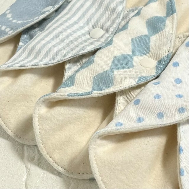 17cm 使い方2通り✩2way 布ナプキン 布ライナー フランネル 無添加･無漂白 防水タイプ 282