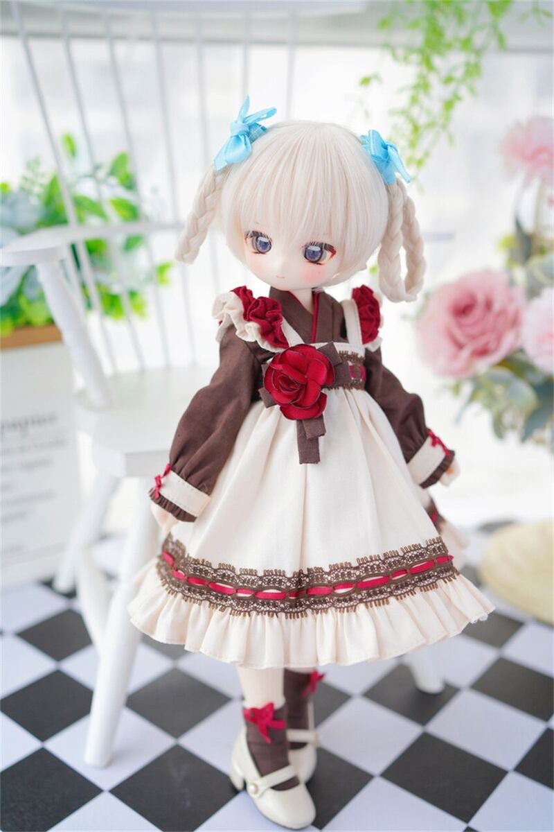 ウィッグ カスタムドール用 1/4 1/6 かわいい 三つ編み ショート ボブ