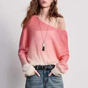 Gradient Sheer Knit Top / グラデーション シアー ニット トップス