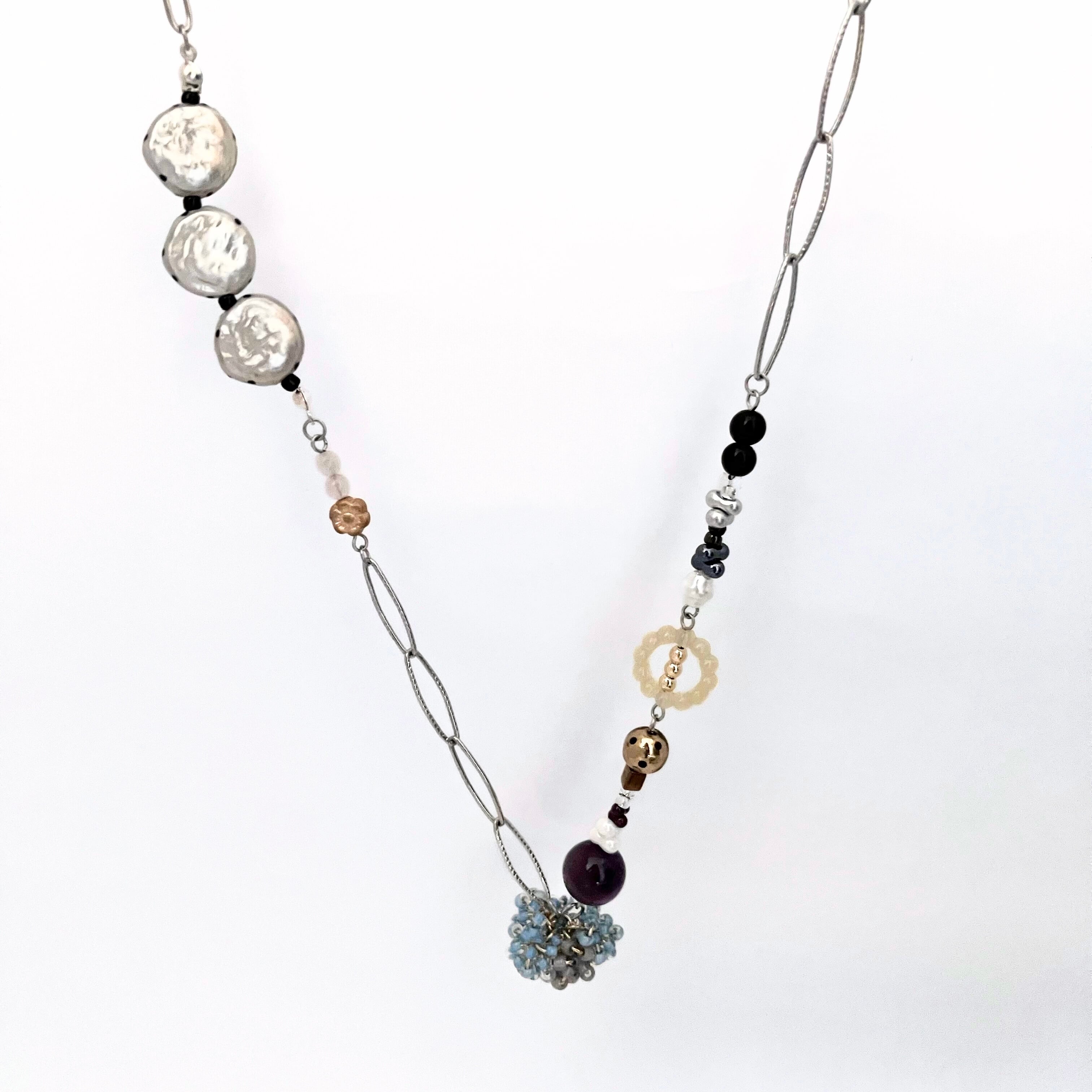 関税/送料込【AKM】カラフルアクリルビーズネックレス 53e6f6ff729642550be6afe7198617