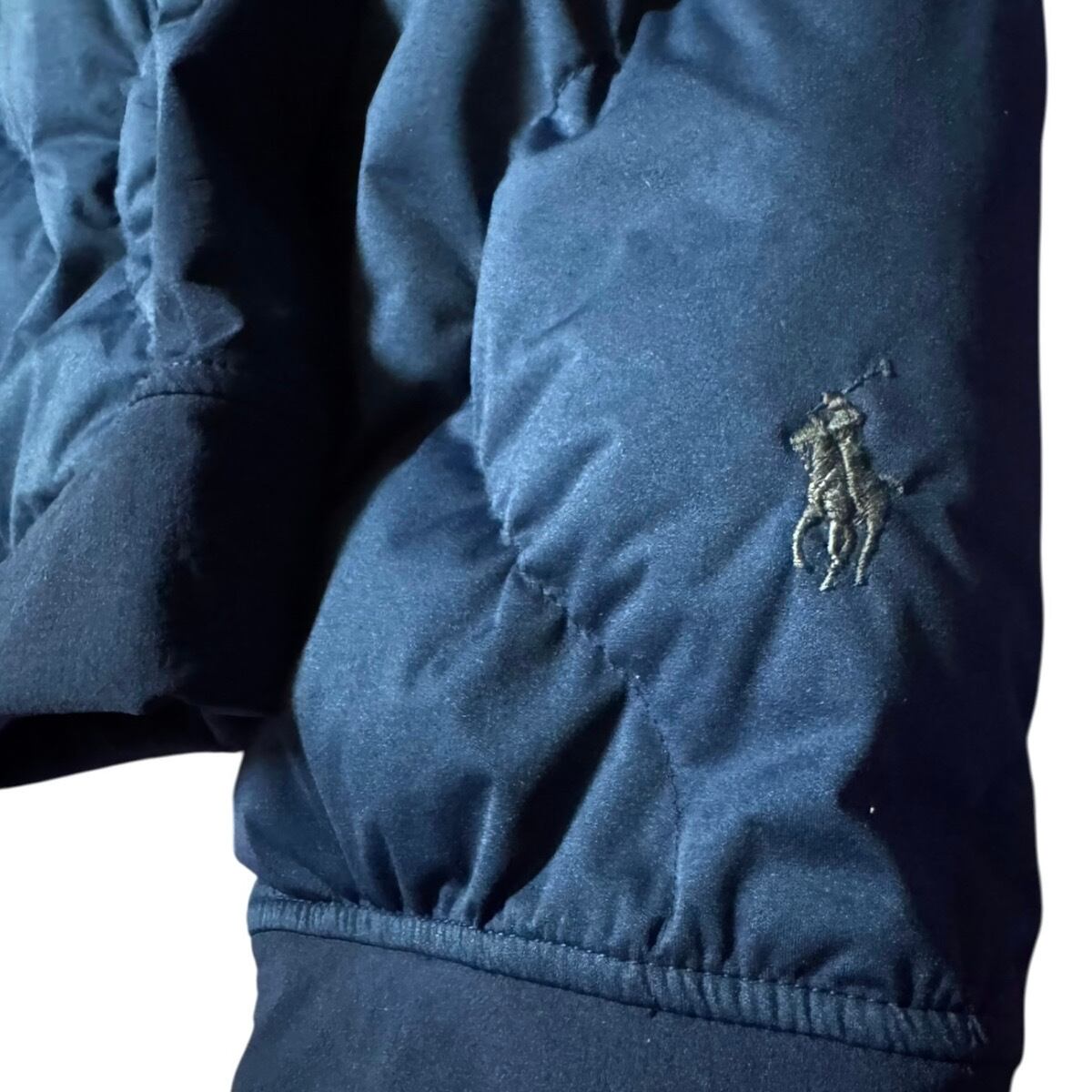 美品 RLX ラルフローレン W-ZIP キルティング 中綿ジャケット ネイビー