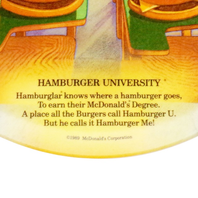 McDonald's Plate HAMBURGER UNIVERSITY【DEAD STOCK】 Highlights™