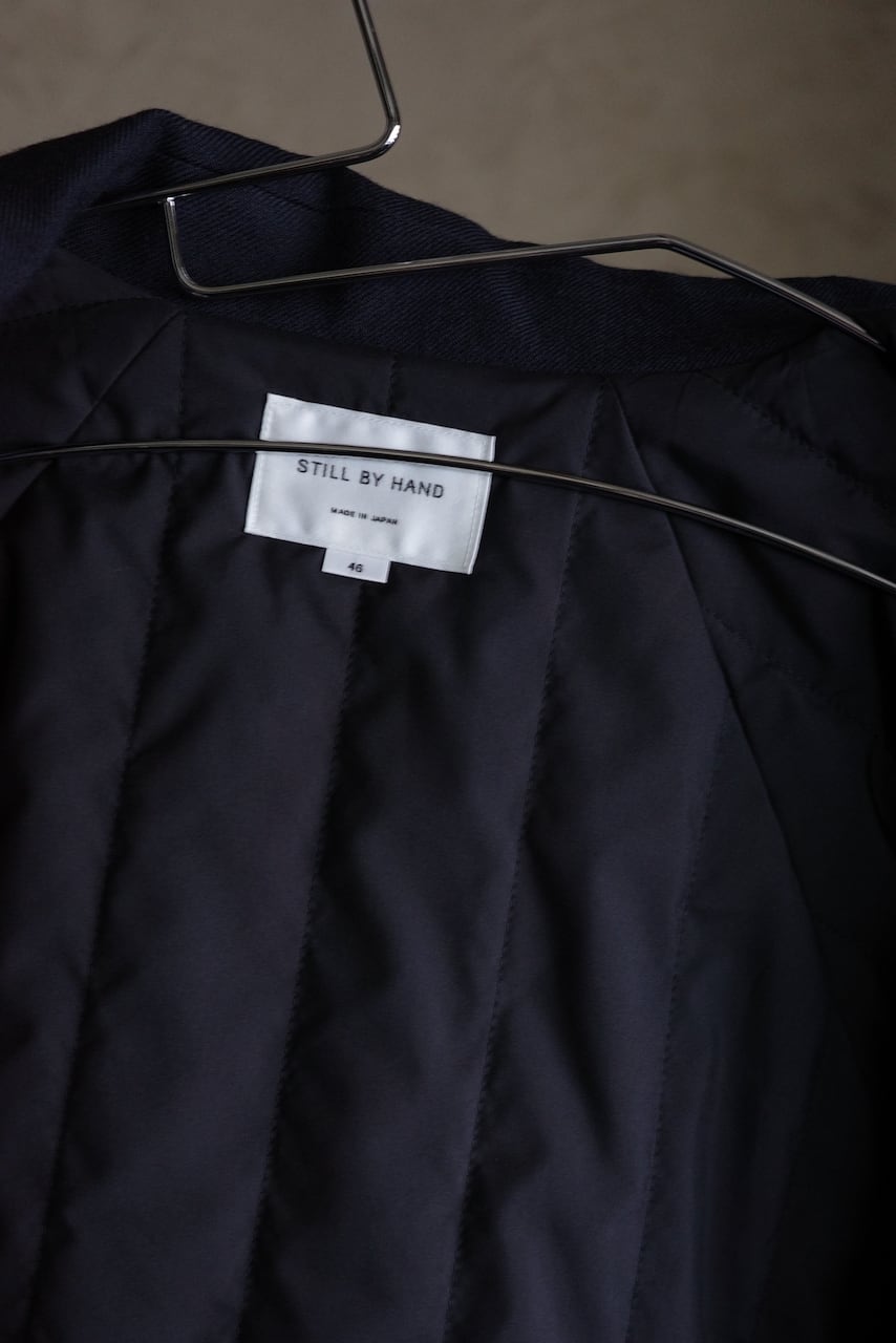 着用1回】STILL BY HANDシンサレート中綿ハーフコート【46】
