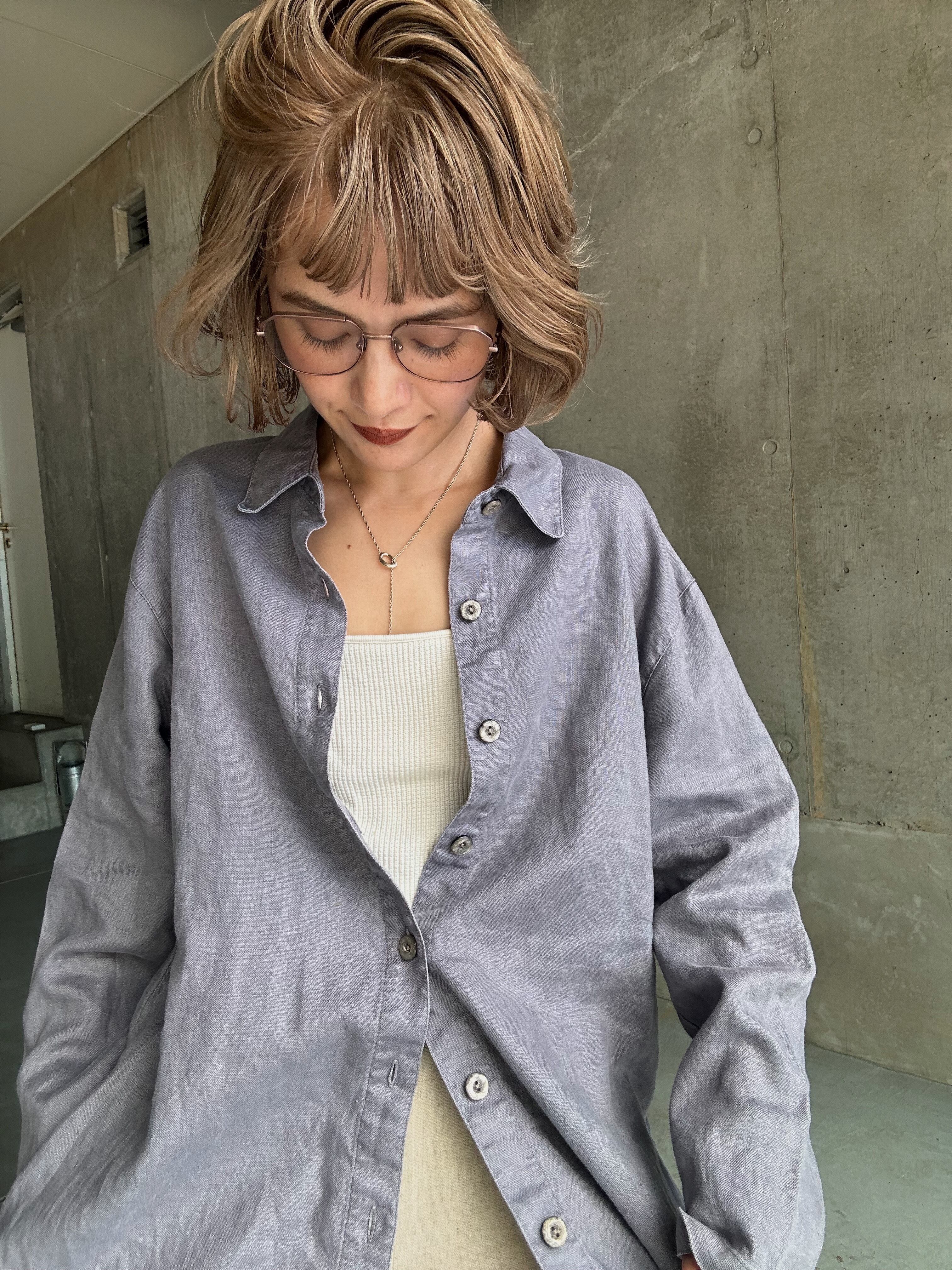 (SH)Linen shirt jacket