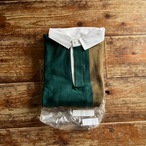 1980's DEADSTOCK L.L.Bean Striped RUGBY SHIRT Made in USA/Olive xGreen/XL