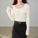 2色/リボンオフショルデザインリブニット ・79410