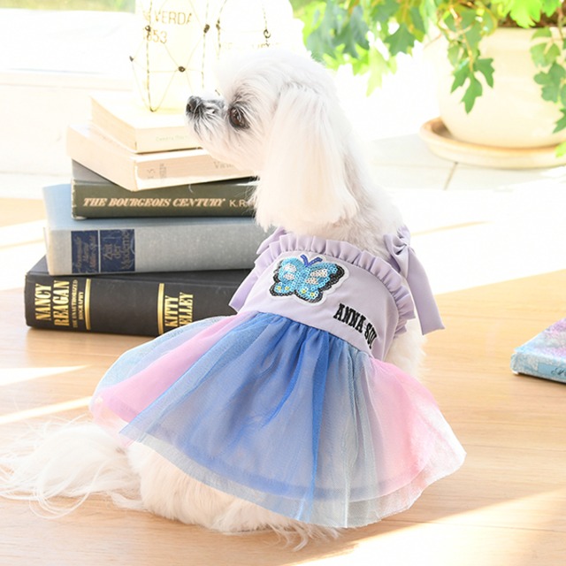 ANNA SUI（アナスイ）グラデーションキャミワンピースXS/S/M/L/2L/DM 犬服 ミニチュアダックス チワワ トイプードル ポメラニアン