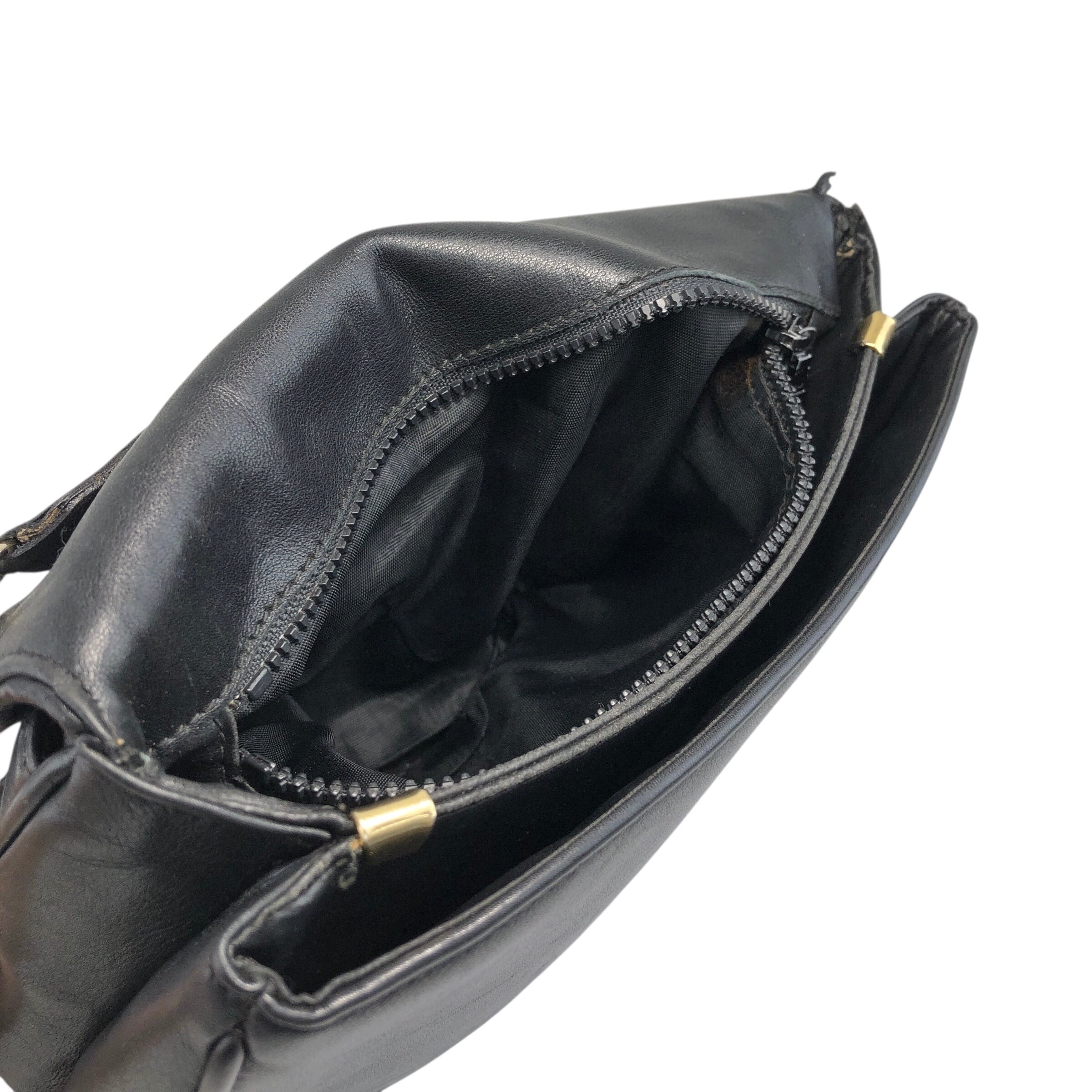 CELINE セリーヌ ショルダーバッグ ブラック ブラゾン ステッチ レザー
