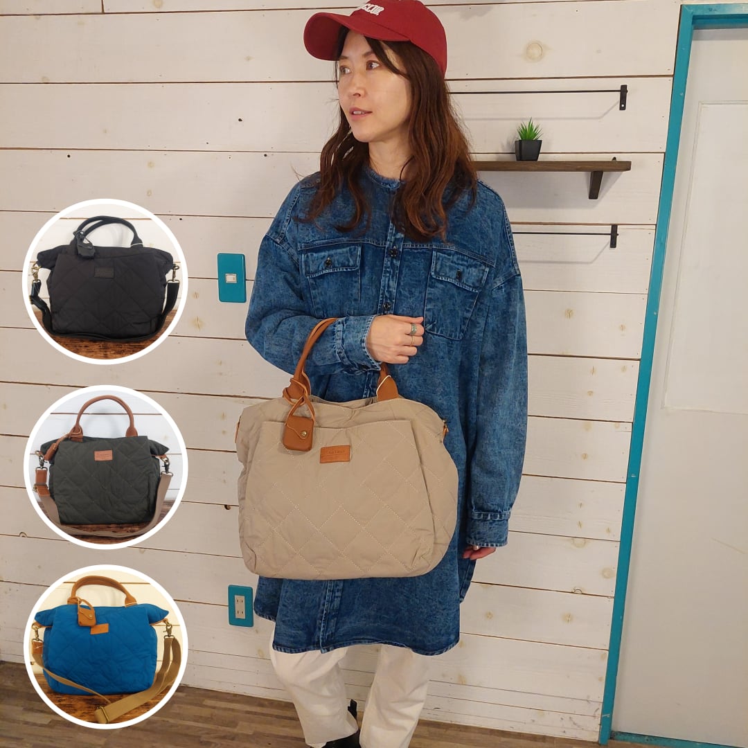 toleur　ナイロンキルティング2WAYトート   P-576