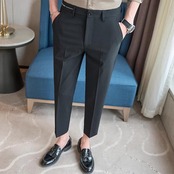 slim straight suit pants 00354