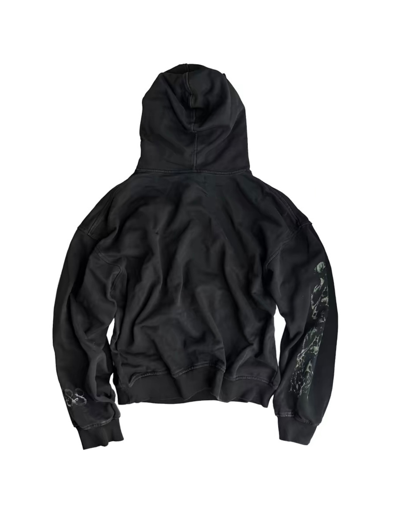 【CinderVein】Green Demon Rune Washed Hoodie