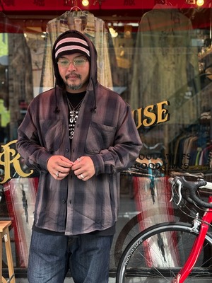 GENIUS CRAft / CHECK NEL HOODIE / シャツジャケット