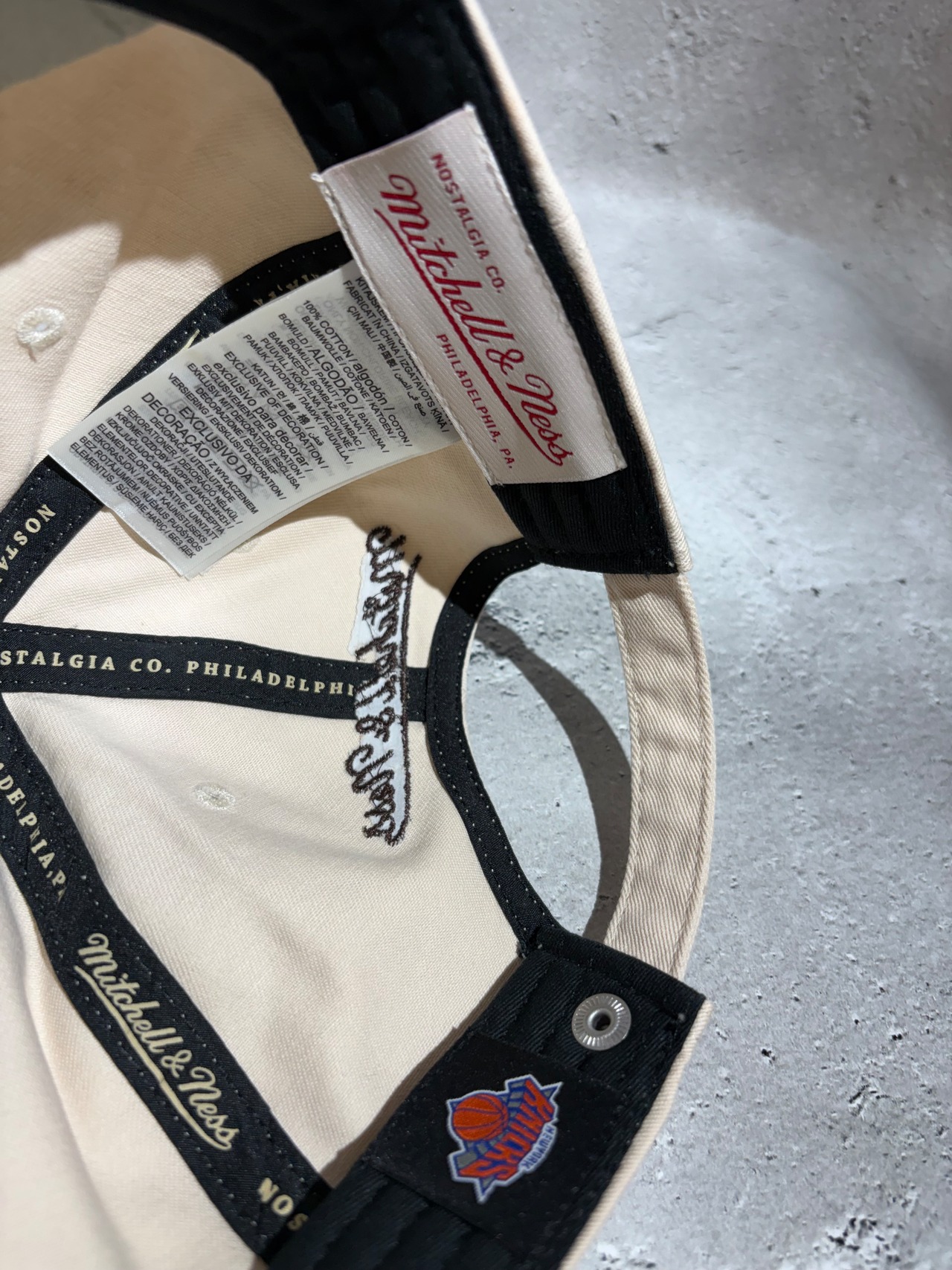Mitchell＆Ness/ミッチェルアンドネス NBA ニューヨーク・ニックス キャップ クリーム