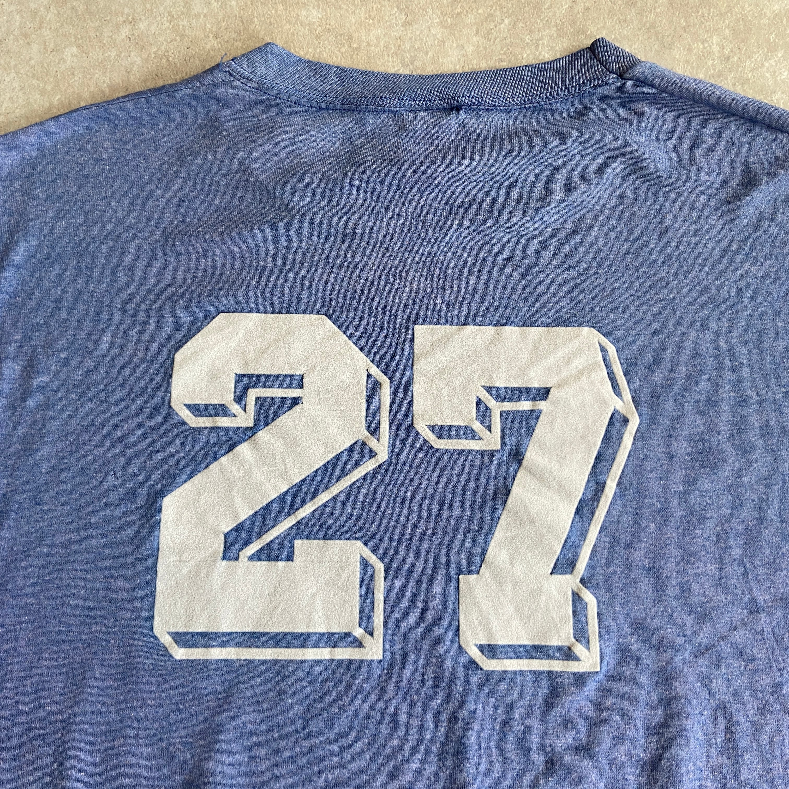 1980s JERZEES Flocking Tee L Made in USA H076