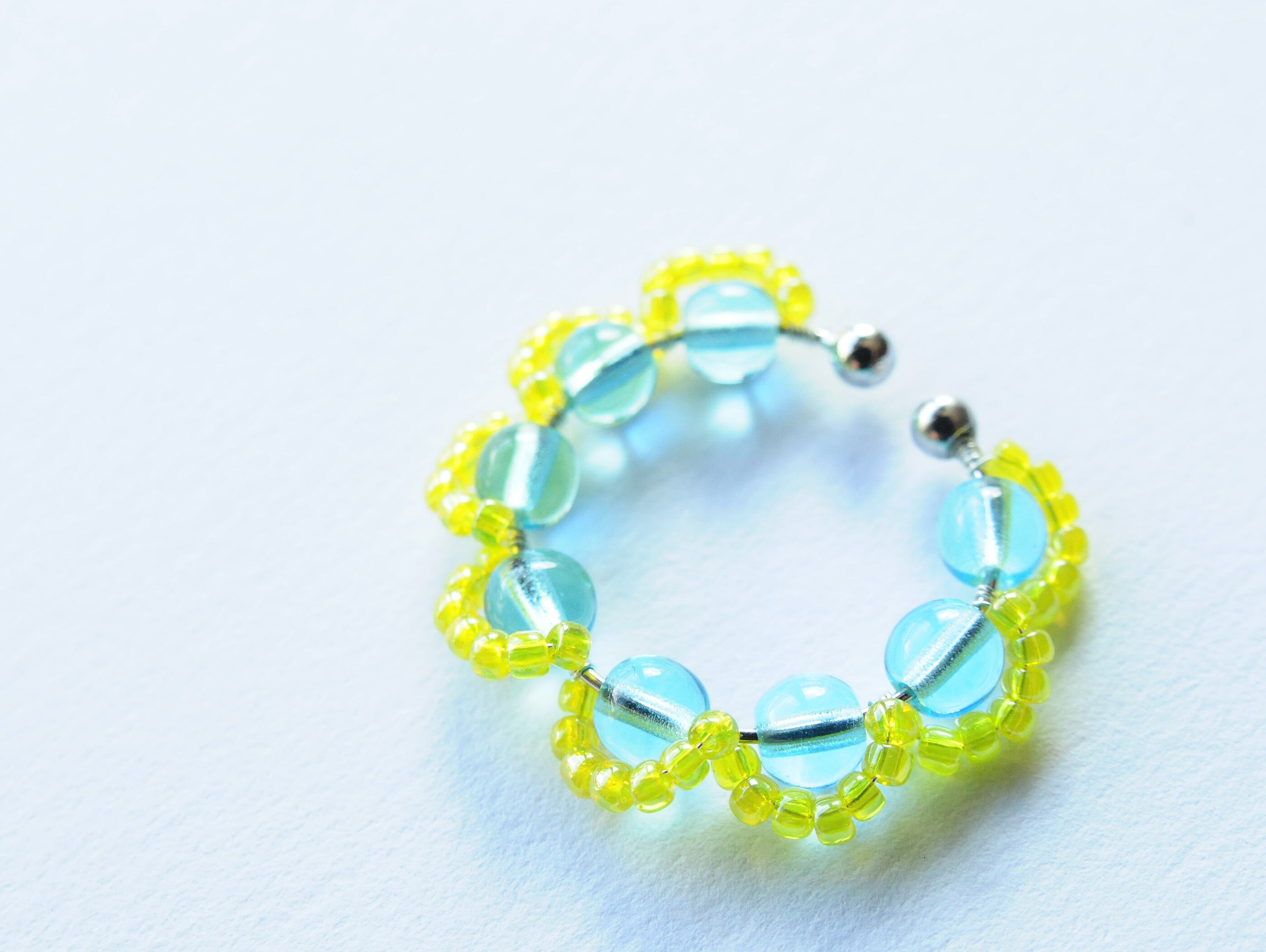 ＜Rollo～イロヅクビジュー～＞イヤーカフ『 Sora × Lemon 』