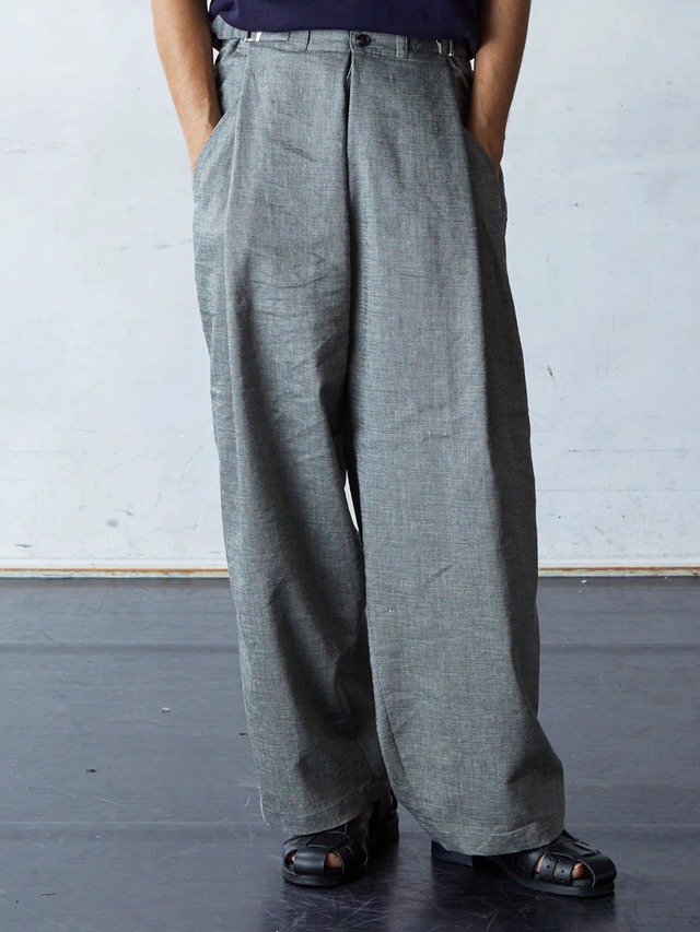 EGO TRIPPING (エゴトリッピング) FRILLEDLIZARD TROUSERS shantung / moku.BLACK 626204-05