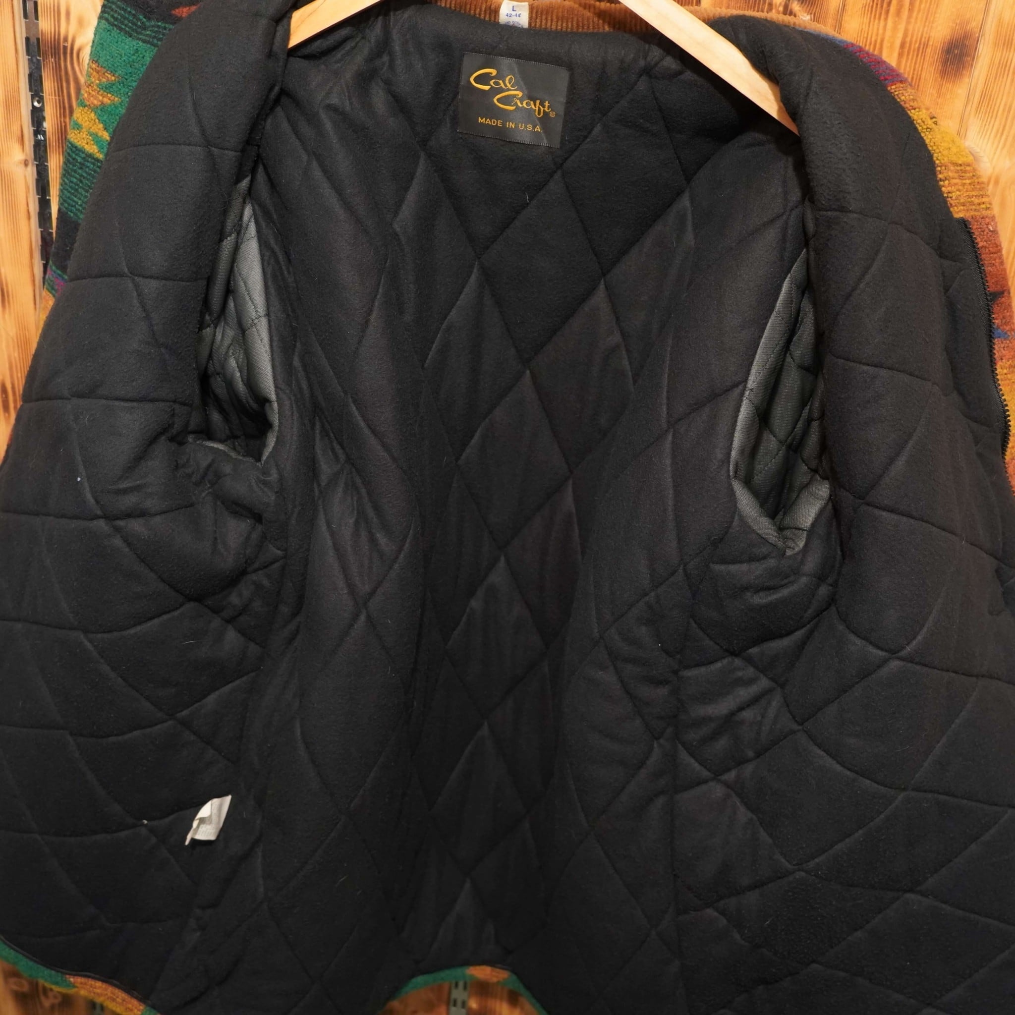 90s cal craft usa製 ネイティブ柄 ダッフルコート L/カルクラフト