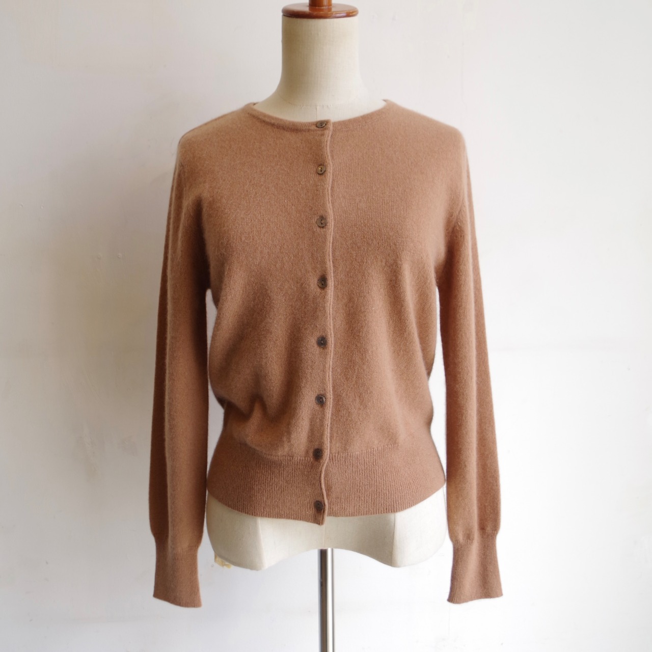 one f.  Cashmere Crew Neck Cardigan