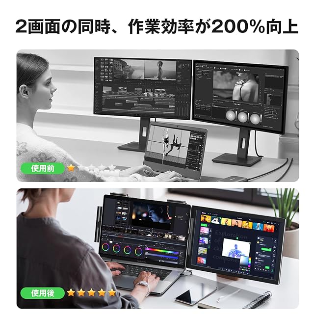 デュアルモニター Omiodo 14.1インチ 1200P Amazon.co.jp: デュアルモニター Omiodo 14.1インチ 1200P FHD