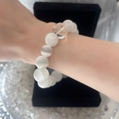 白蛇とセレナイト(約15cm)