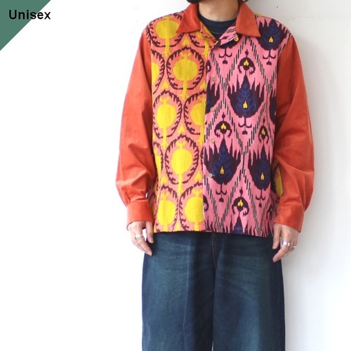 Bohemians コンビネーションオープンカラーシャツ ANOR- Pripera × Corduroy Combi Open Collar Shirts　（Pink）