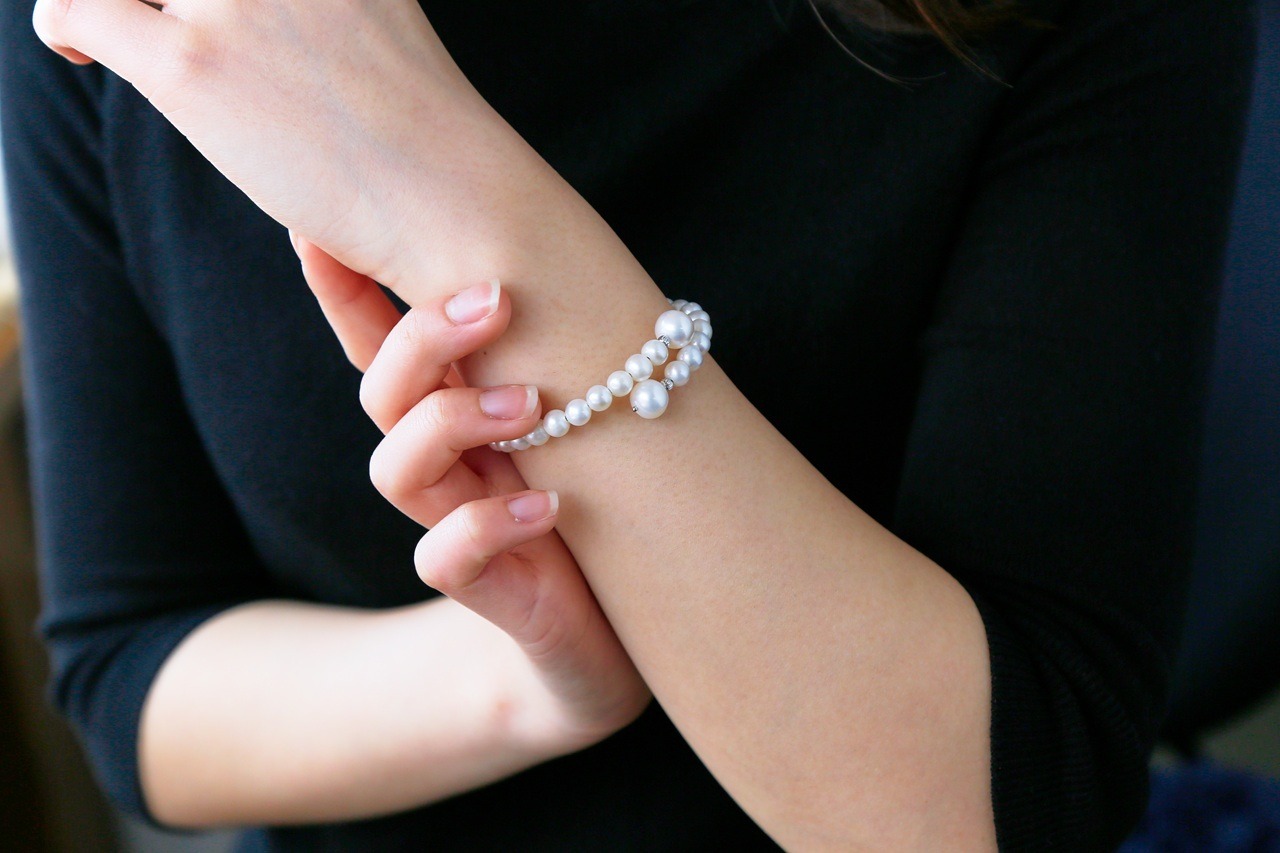 [ROSE] 淡水パール ブレスレット