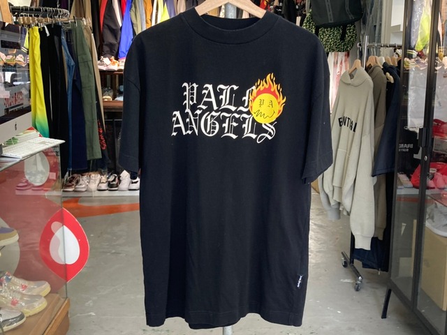 PALM ANGELS 21SS BURNING HEAD LOGO TEE LARGE BLACK PMAA001R21JER003 94837