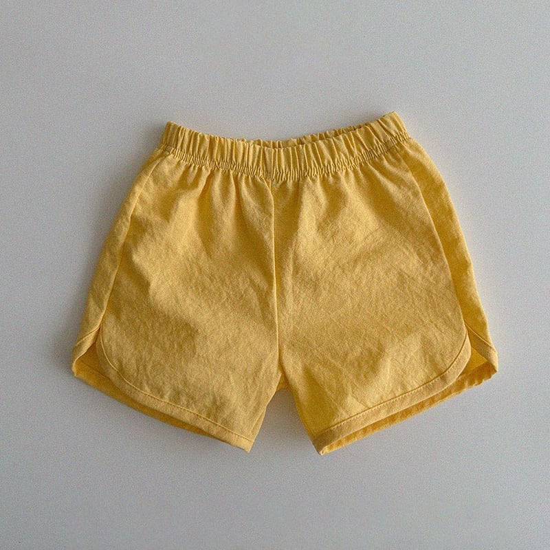 BABY&KID】夏作9色展開リネン混コットンショートパンツ | 韓国子供服