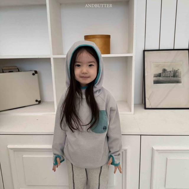 《送料無料》予約:ランナーワッフルフーディ【ANDBUTTER】