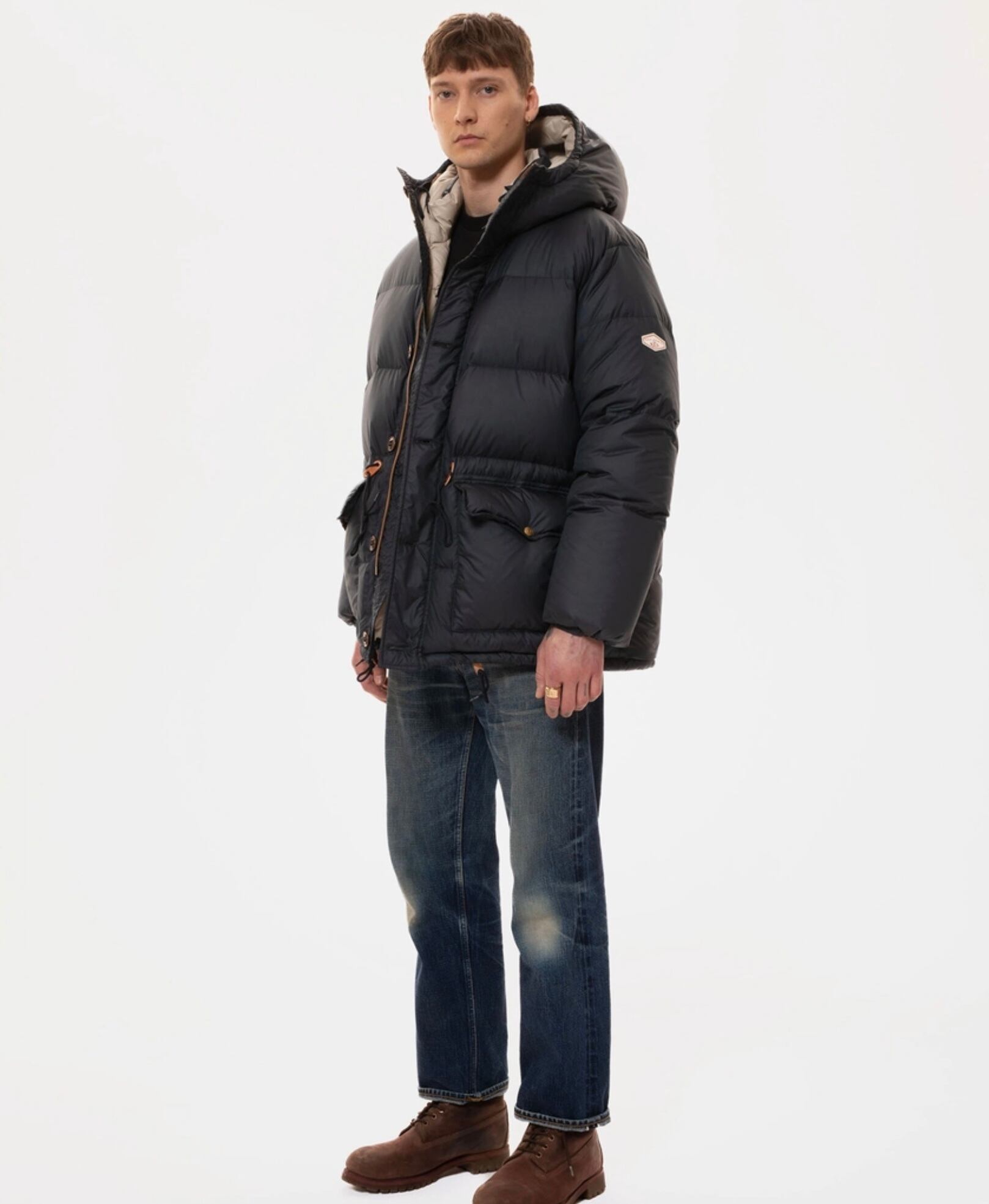 Nudie jeans ヌーディージーンズ 2023 Bryan Puffer Jacket Navy ダウンジャケット サイズM | An