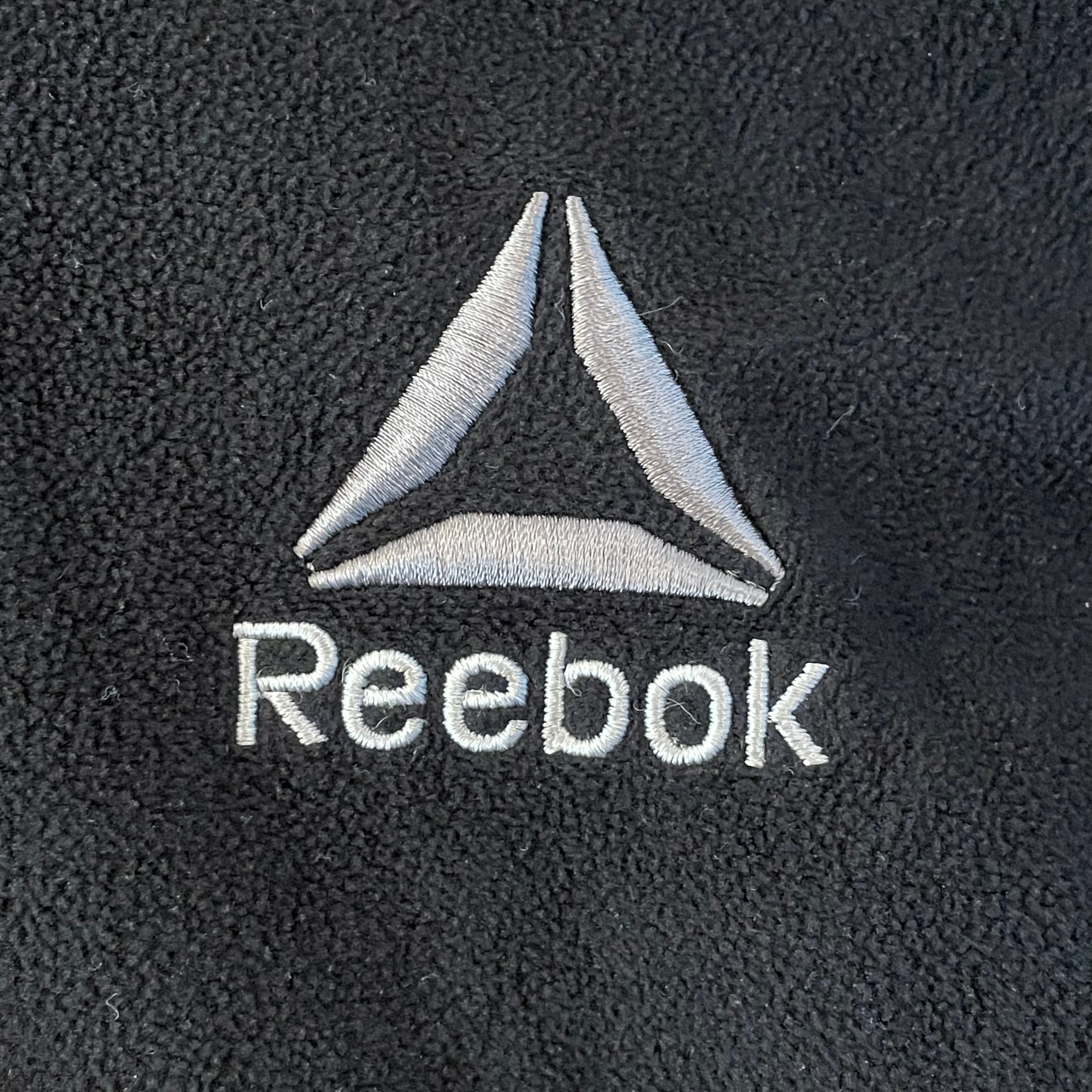 Reebok リーボック フリース XL ハーフジップ 刺繍ロゴ カレッジロゴ