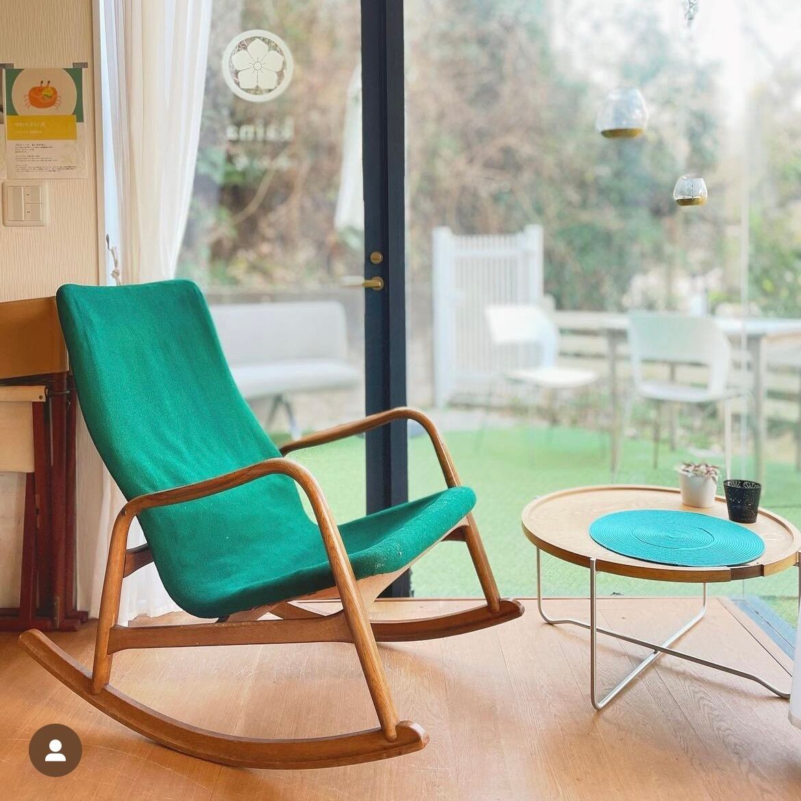 ヴィンテージ　オーストラリア　本ムートンロッキングラム 　羊型ロッキングチェア 北欧風 ロッキング チェア ラムウール シャギー ホーム バルコニー