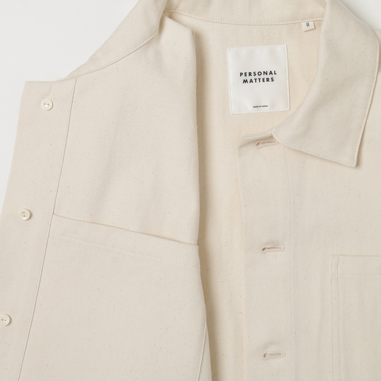 PERSONAL MATTERS  PROJECT N°04  "ORGANIC COTTON DRILL CHORE JACKET"