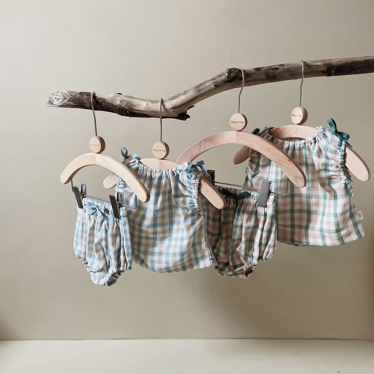 【BABY】ノースリーブチェック柄セットアップ