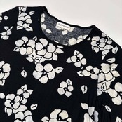 Yves Saint Laurent イヴサンローラン 花柄 総柄 半袖Tシャツ カットソー サイズ L /ブラック/ビンテージ/福助代理