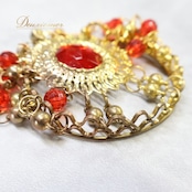 ベリーダンス 小物 まとめ売り 全9点 セット ファンベール ベール ネックレス ピアス アクセサリー 紫 青 黄 ダンス小物 グラデーション セット 鮮やか キラキラ 民族舞踏 パープル系 ピンク系 ブルー系 オレンジ系 イエロー系