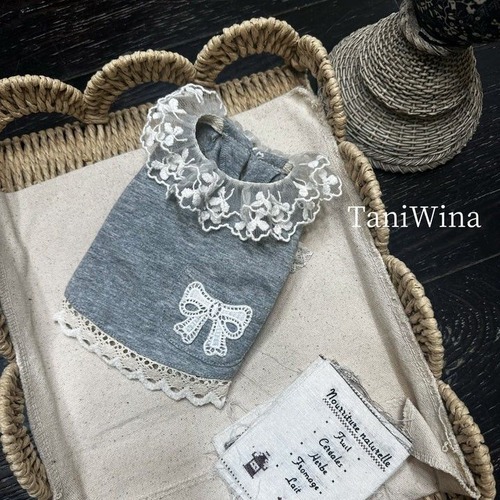 【TaniWina】　予約販売　 ロマンティックレースカラーブラウス