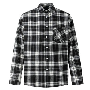 レトロブラックチェック柄シャツ　1247