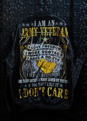 "U.S. ARMY" Many Patch Design Vintage Loose MA-1 Type Bomber Jacket