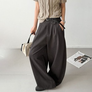 waist tab wide pants 14729