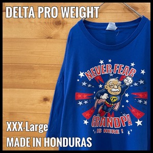 【 DELTA PRO WEIGHT】スーパーおじいちゃん Tシャツ 3XL オーバーサイズ ビッグサイズ us古着 アメリカ古着