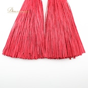 タヒチアンダンス イイ ハンドタッセル レッド系 小物 小道具 ペア 両手 赤 ケース セット ケース付き 紐 フラダンス 練習 レッスン イベント ステージ ポンポン 鮮やか 発表会 パフォーマンス モレ