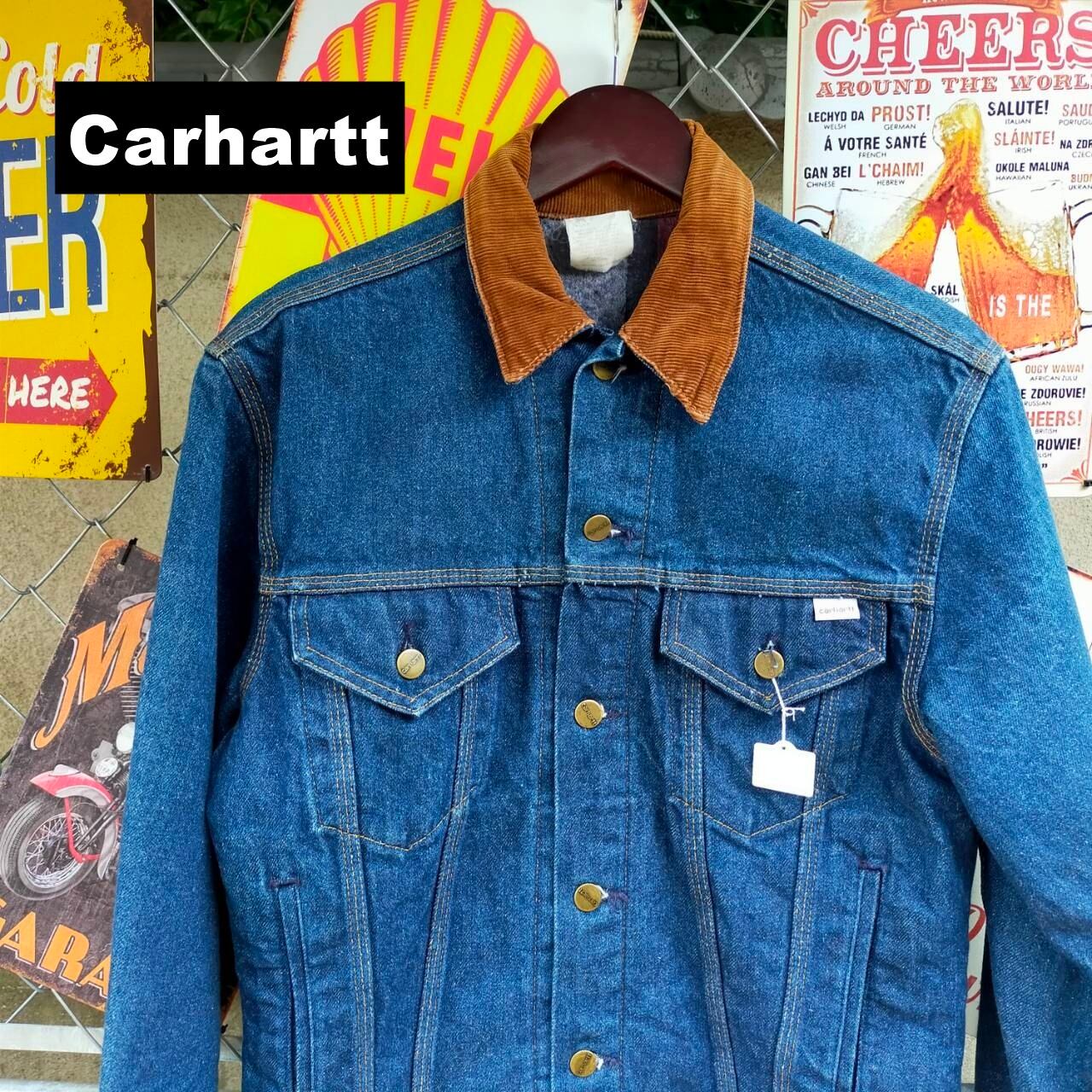 80s EDDIE BAUER エディーバウアー デニムジャケット XL サイズ 黒タグ