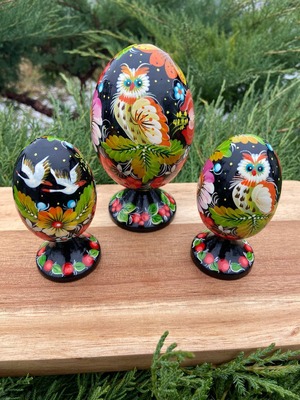 プィサンカ・土台付き（イースター・エッグ）9cm（ホメンコ作）