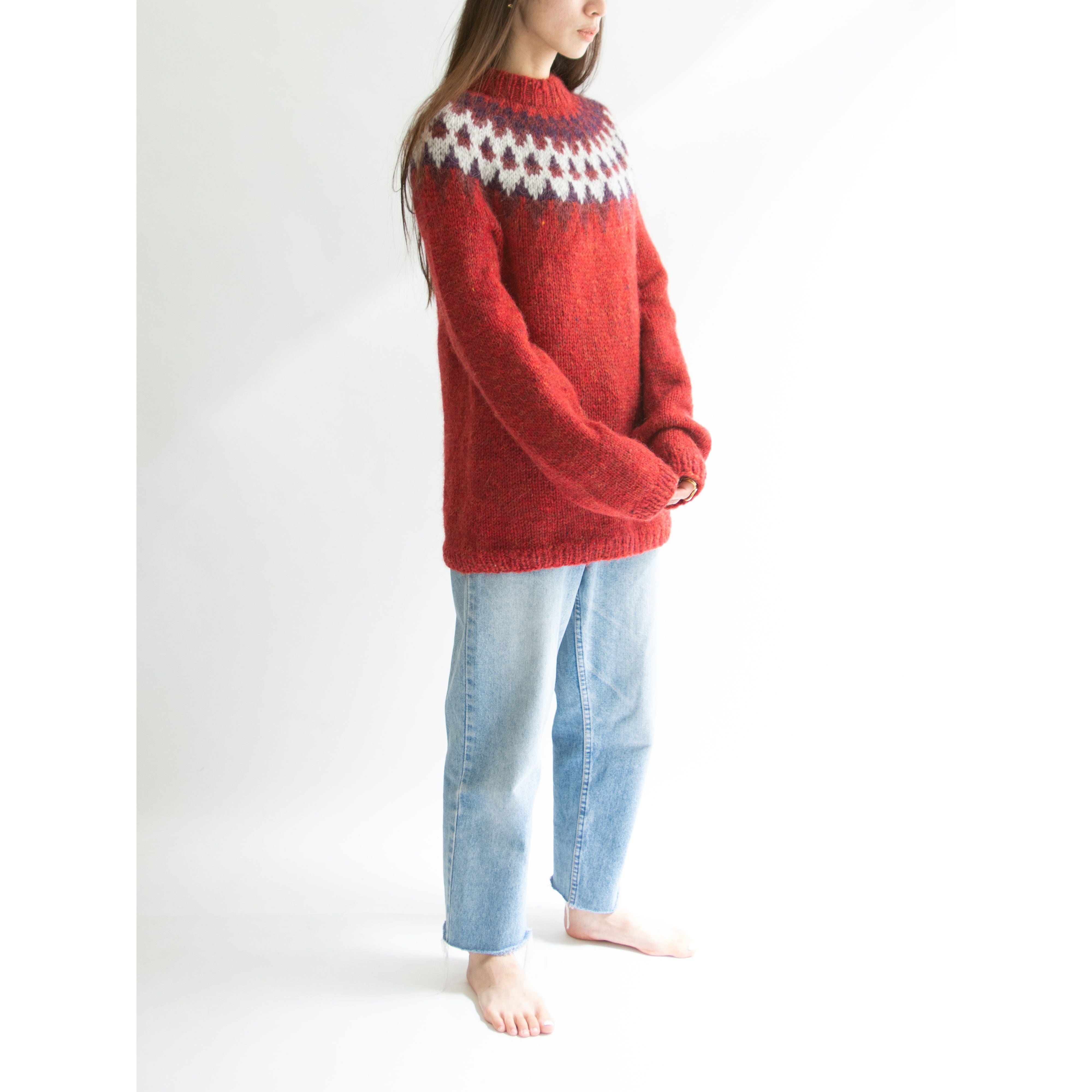 【Made in Iceland】100% Wool Nordic sweater（アイスランド製 ハンドニット ノルディックウールセーター